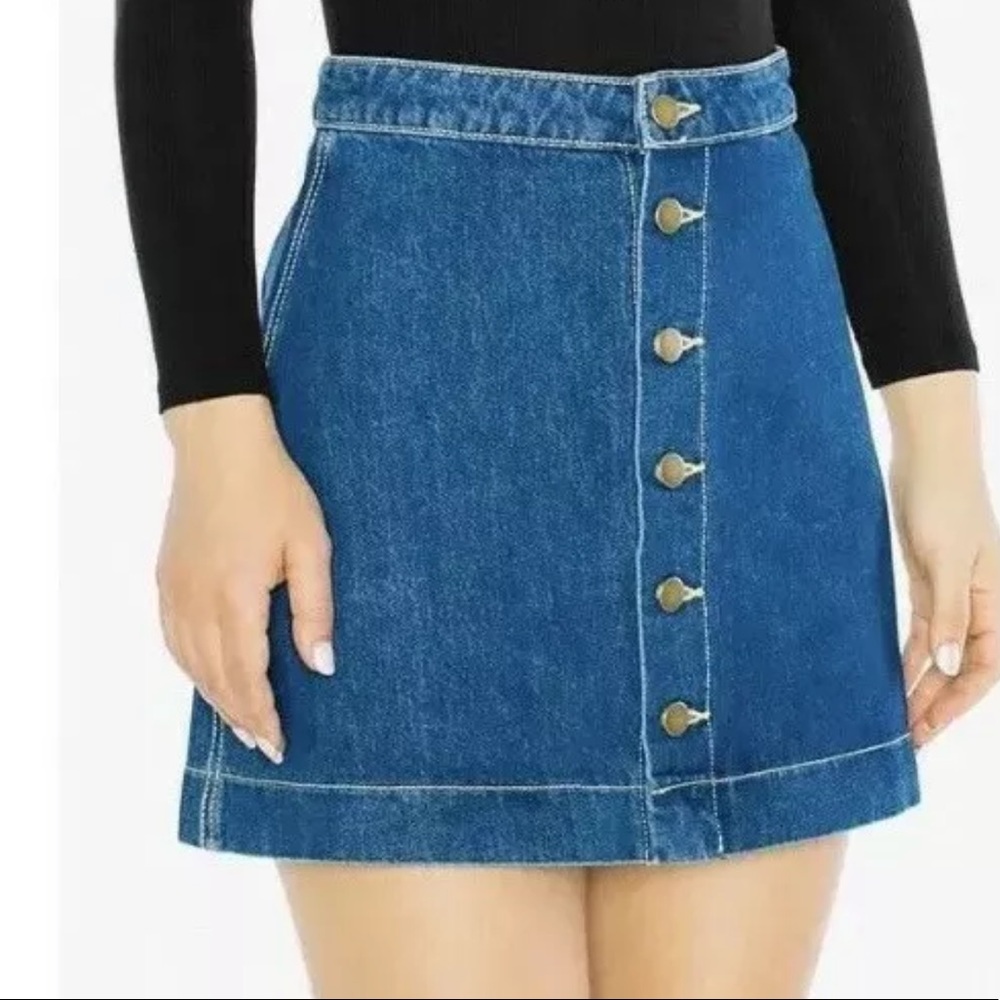 American Apparel Denim Mini Skirt